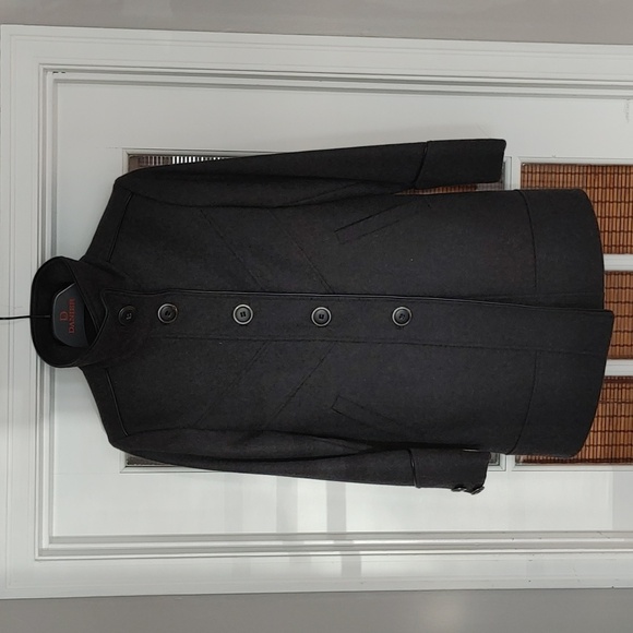 Marcona Wool Blend Pea Coat Charcoal Grey Size Small - Picture 12 of 12